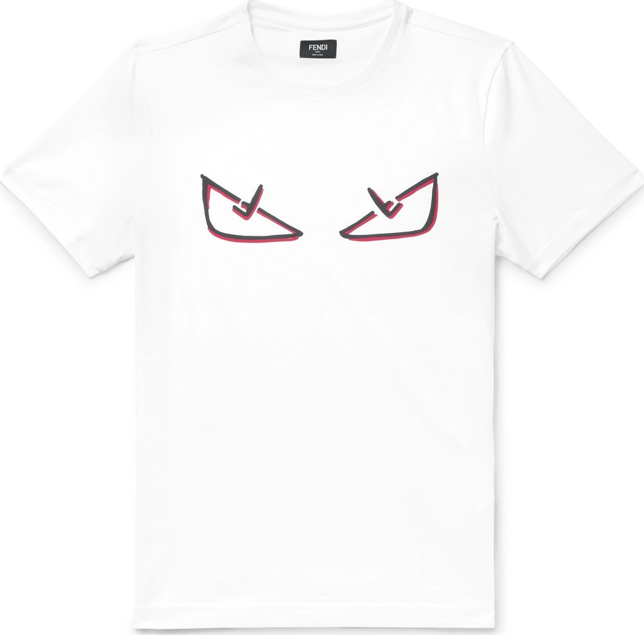 Fendi Slim-Fit Appliquéd Cotton-Jersey T-Shirt