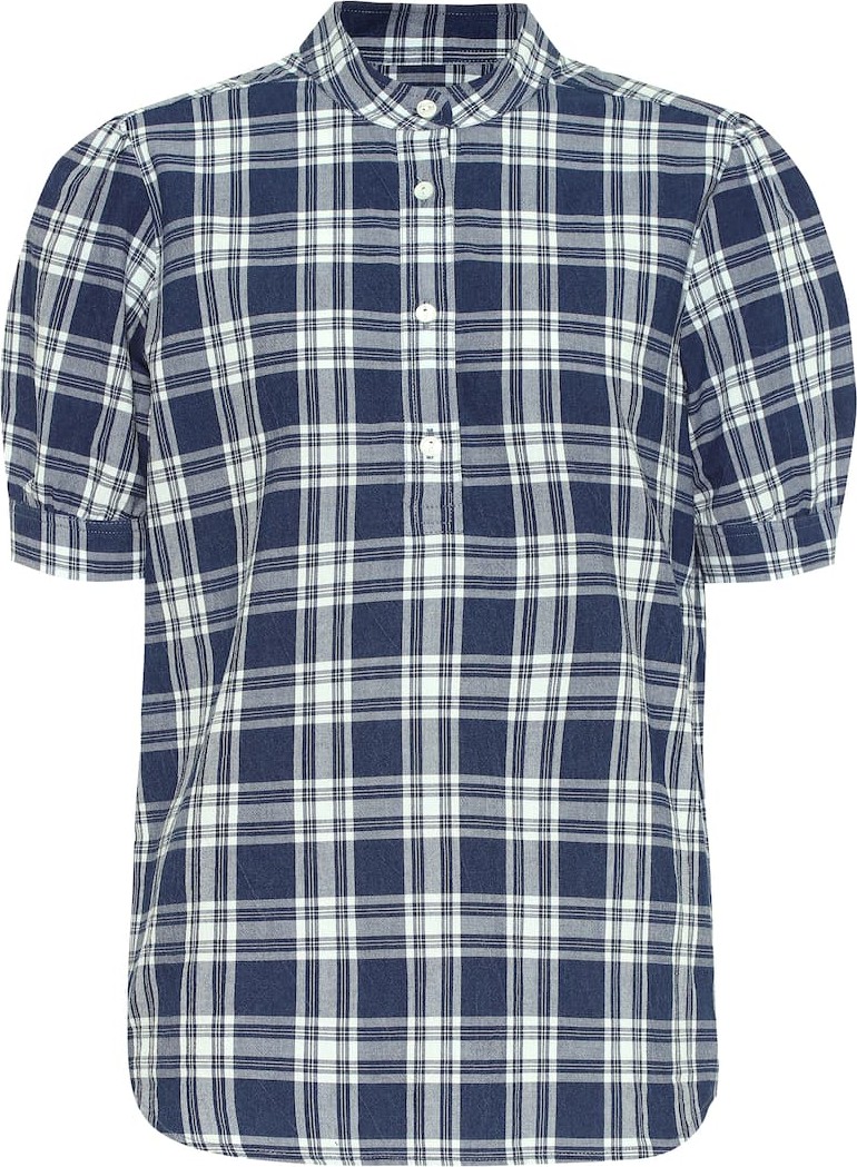 A.P.C. Lina checked cotton blouse