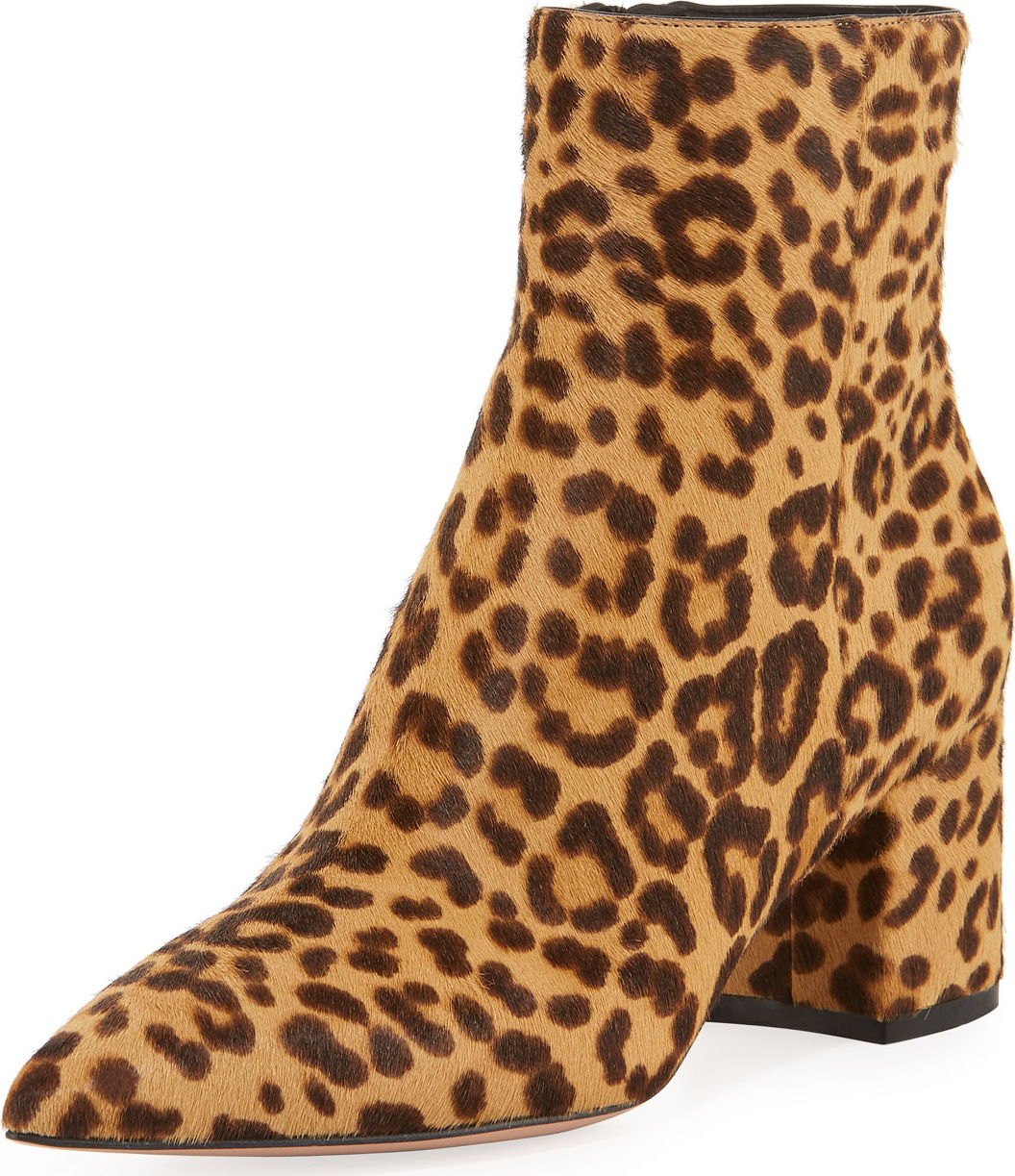 Gianvito Rossi Leopard 60mm Pointed-Toe Booties