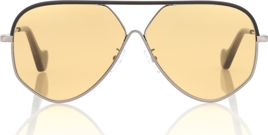 LOEWE Pilot leather aviator sunglasses