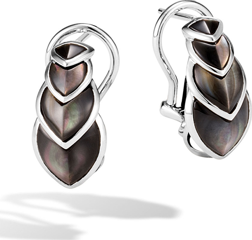 John Hardy Legends Naga Mother-of-Pearl Huggie Hoop Earrings