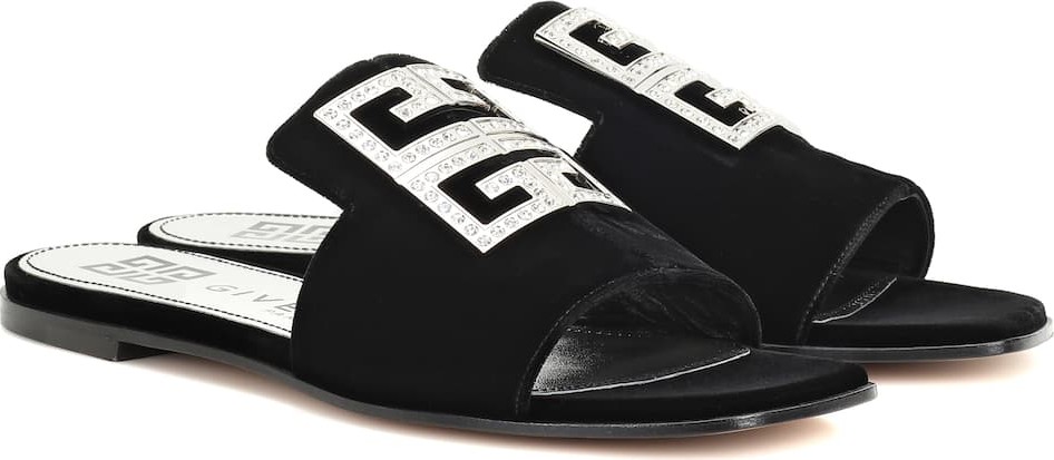 Givenchy 4G embellished velvet sandals