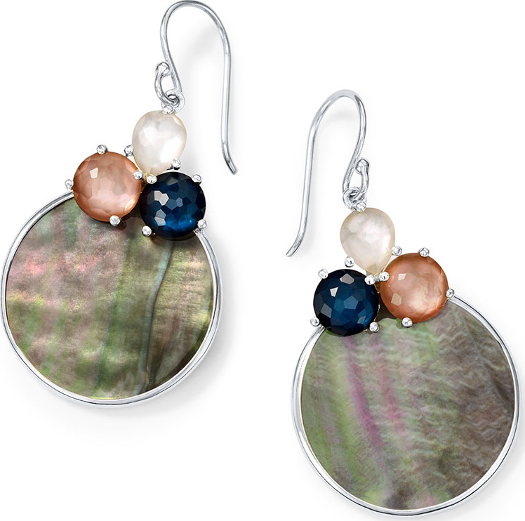 IPPOLITA Wonderland Overlap 3-Stone Earrings in Moroccan Dust