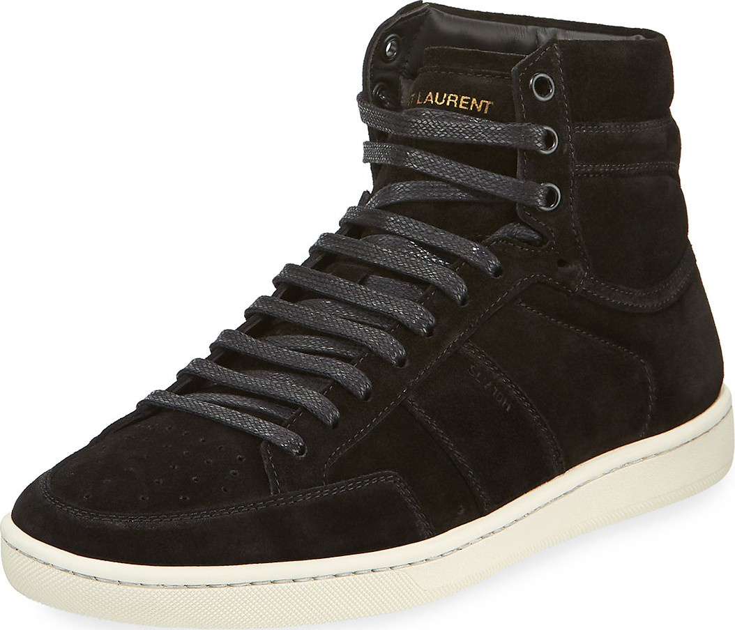 Saint Laurent Men's SL/10H Suede High-Top Sneaker