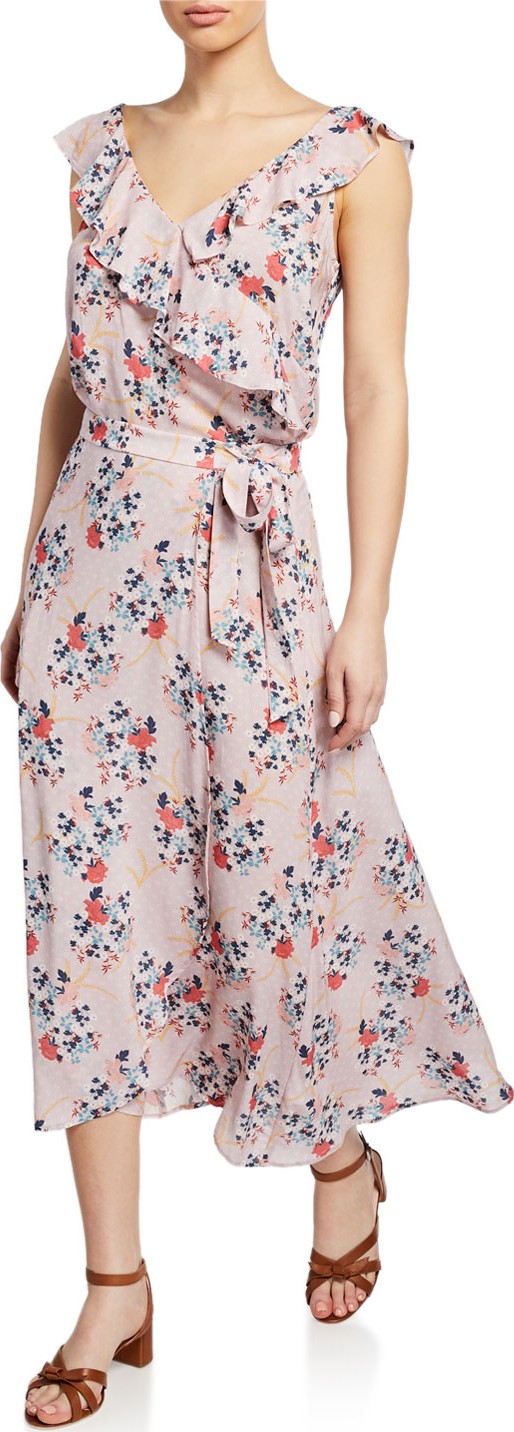 Velvet By Graham & Spencer Isadora Floral Wrap Midi Skirt