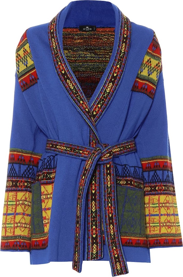 Etro Intarsia wool-blend cardigan