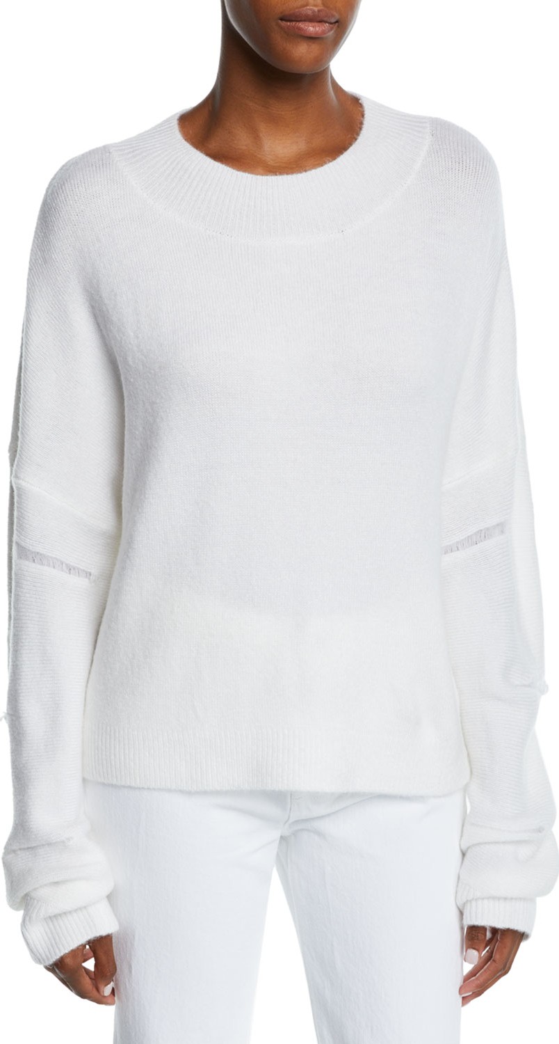 RtA Liam Fuzzy Distressed Pullover Sweater