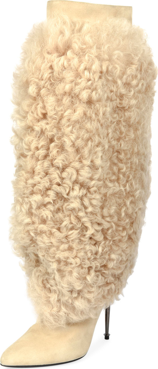 TOM FORD Curly Shearling Fur Knee Boot