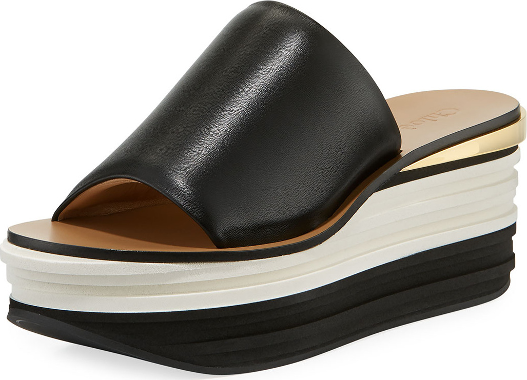 Chloe Strappy Leather Platform Sandal