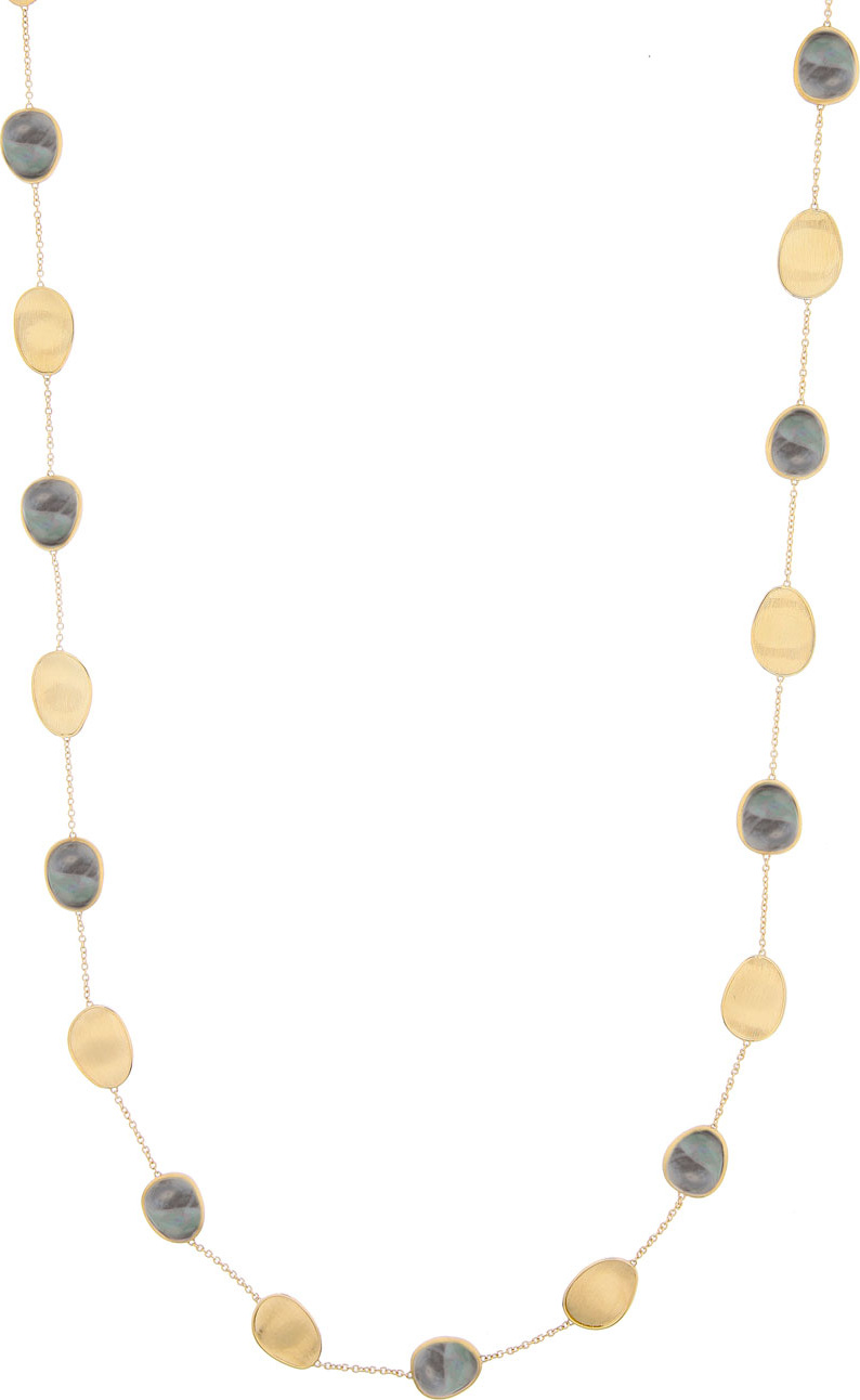 Marco Bicego Lunaria Long Necklace with Black Mother-of-Pearl