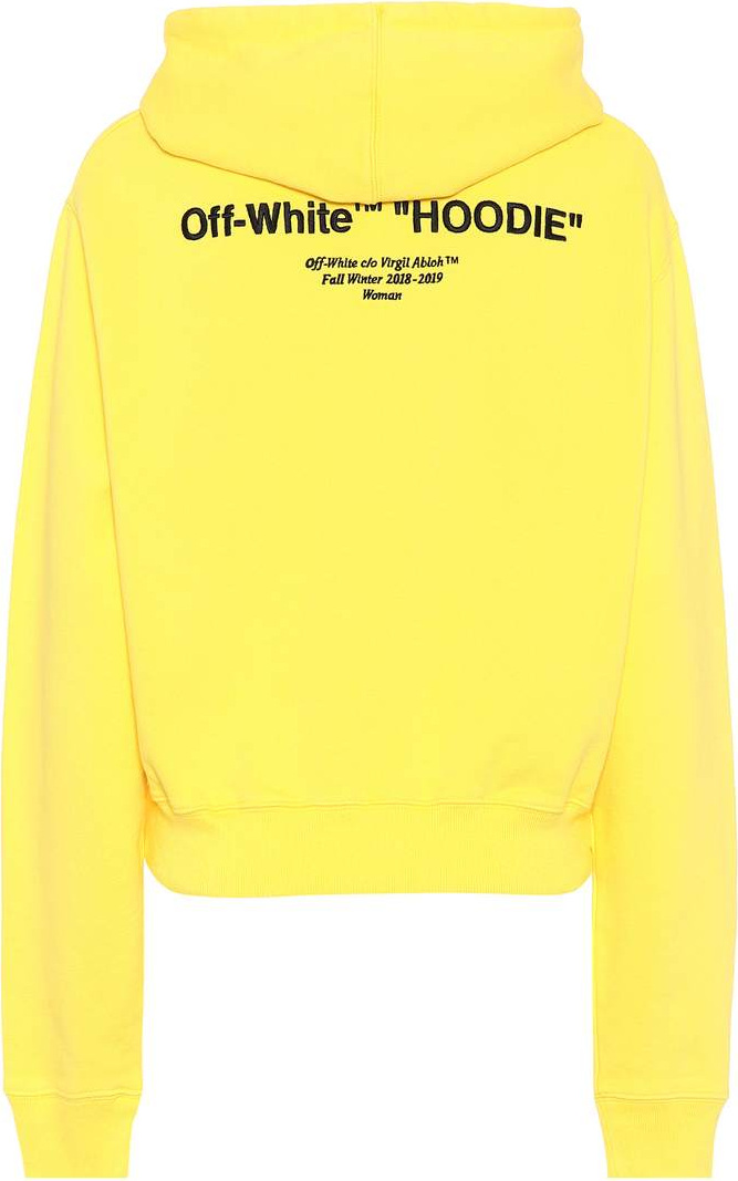 Off White Cotton jersey hoodie