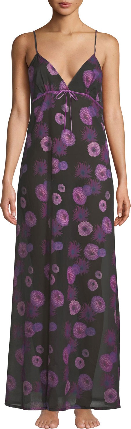 La Costa del Algodón Dhalias Floral-Print Nightgown