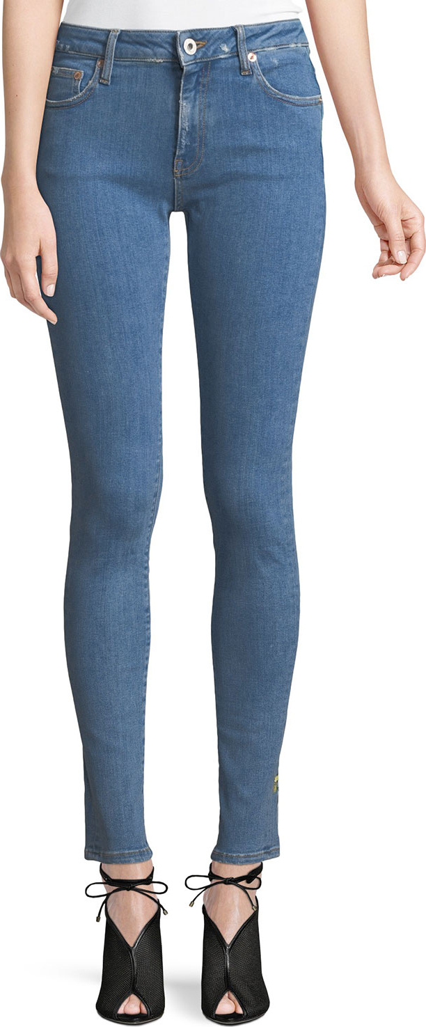 Off White Flower Shop Printed Skinny Jeans