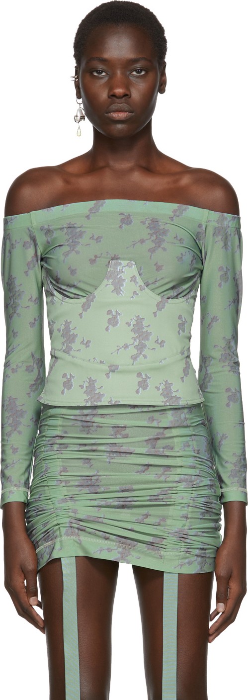 Charlotte Knowles Green Corset Top