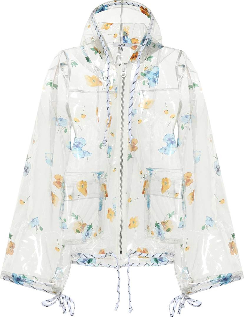 Ganni Petunia floral-printed raincoat