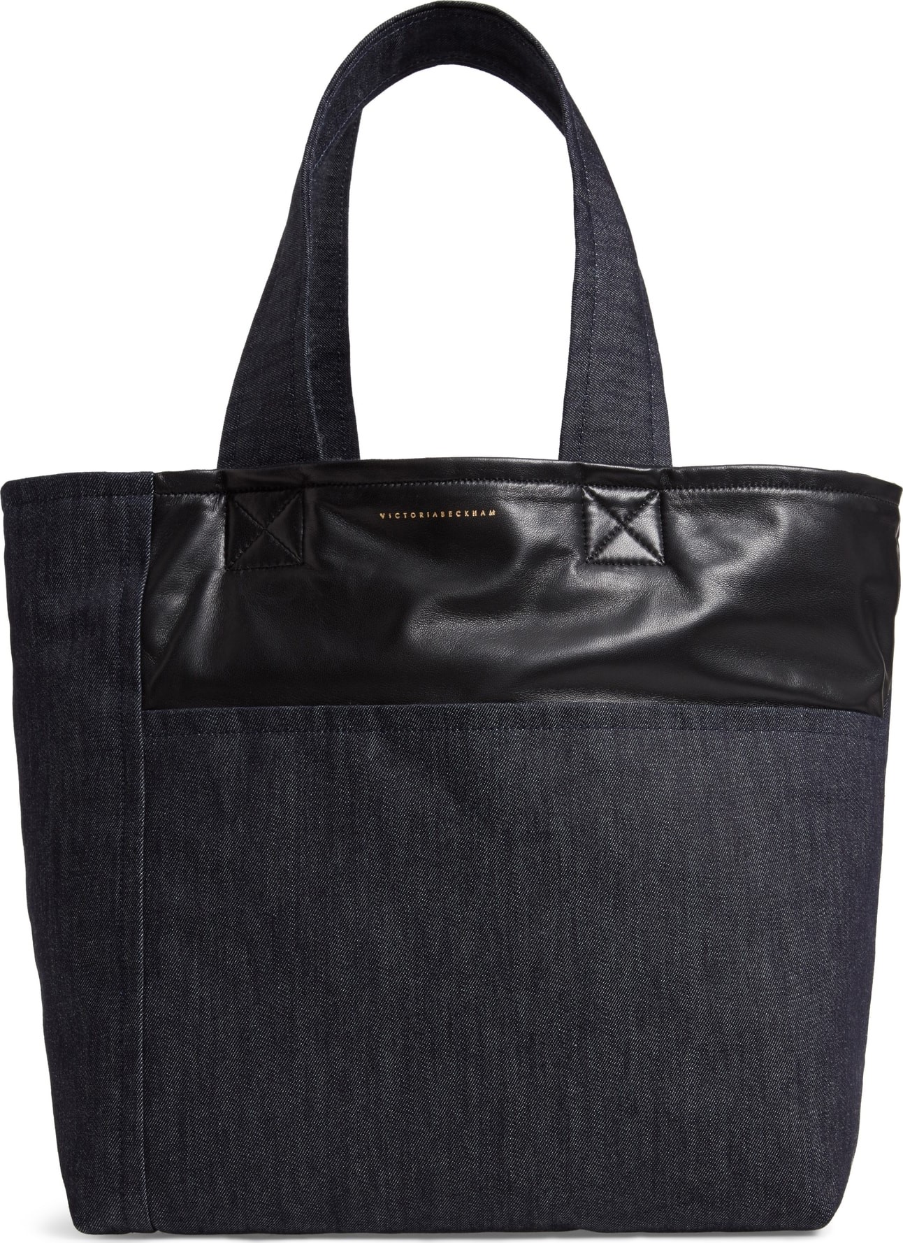 Victoria Beckham Sunday Denim & Leather Tote Bag