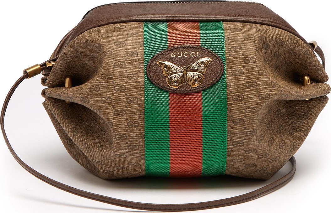 Gucci GG Supreme mini canvas and leather cross-body bag