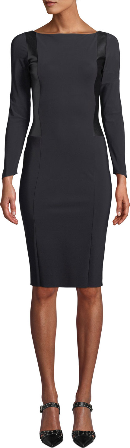 La Petite Robe di Chiara Boni Accursia Body-Con Dress w/ Pleather Panels