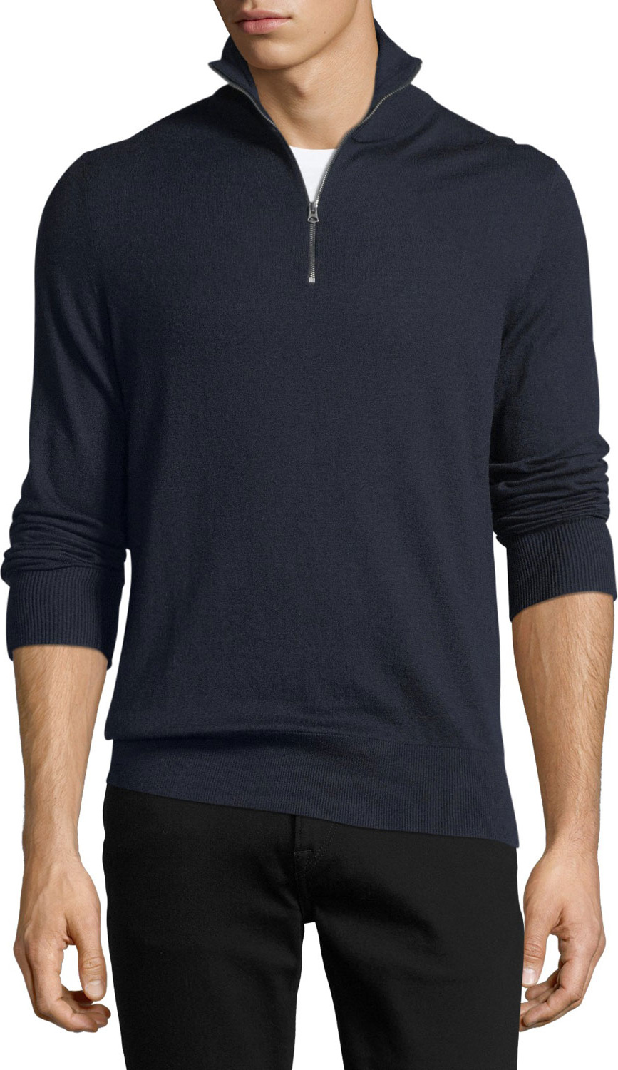 Burberry London England Rawlins Cashmere-Blend Sweater, Navy