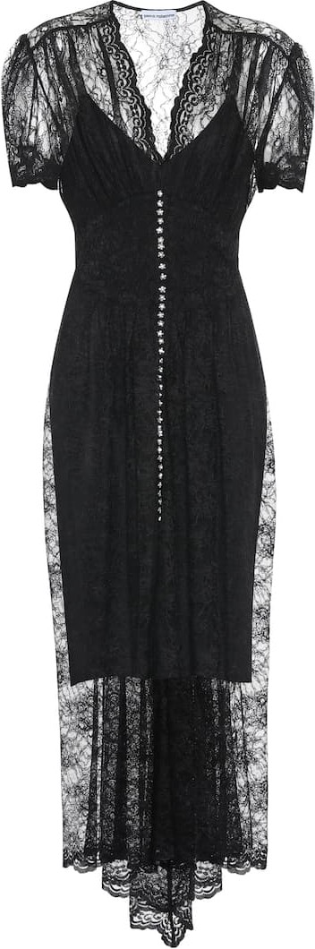 Paco Rabanne Crystal-embellished lace dress
