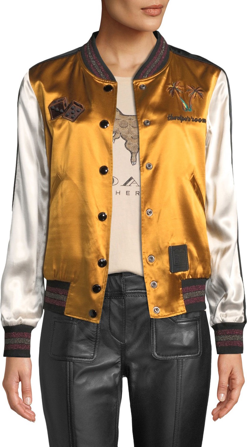 COACH Reversible Viper Room Embroidered Souvenir Jacket