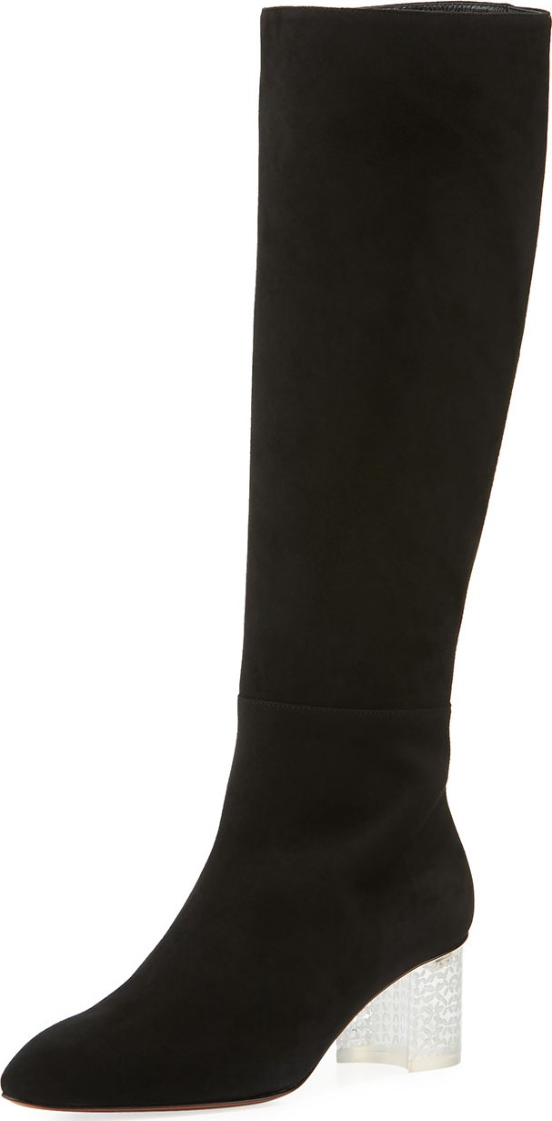 Alaïa Suede Knee-High Boots
