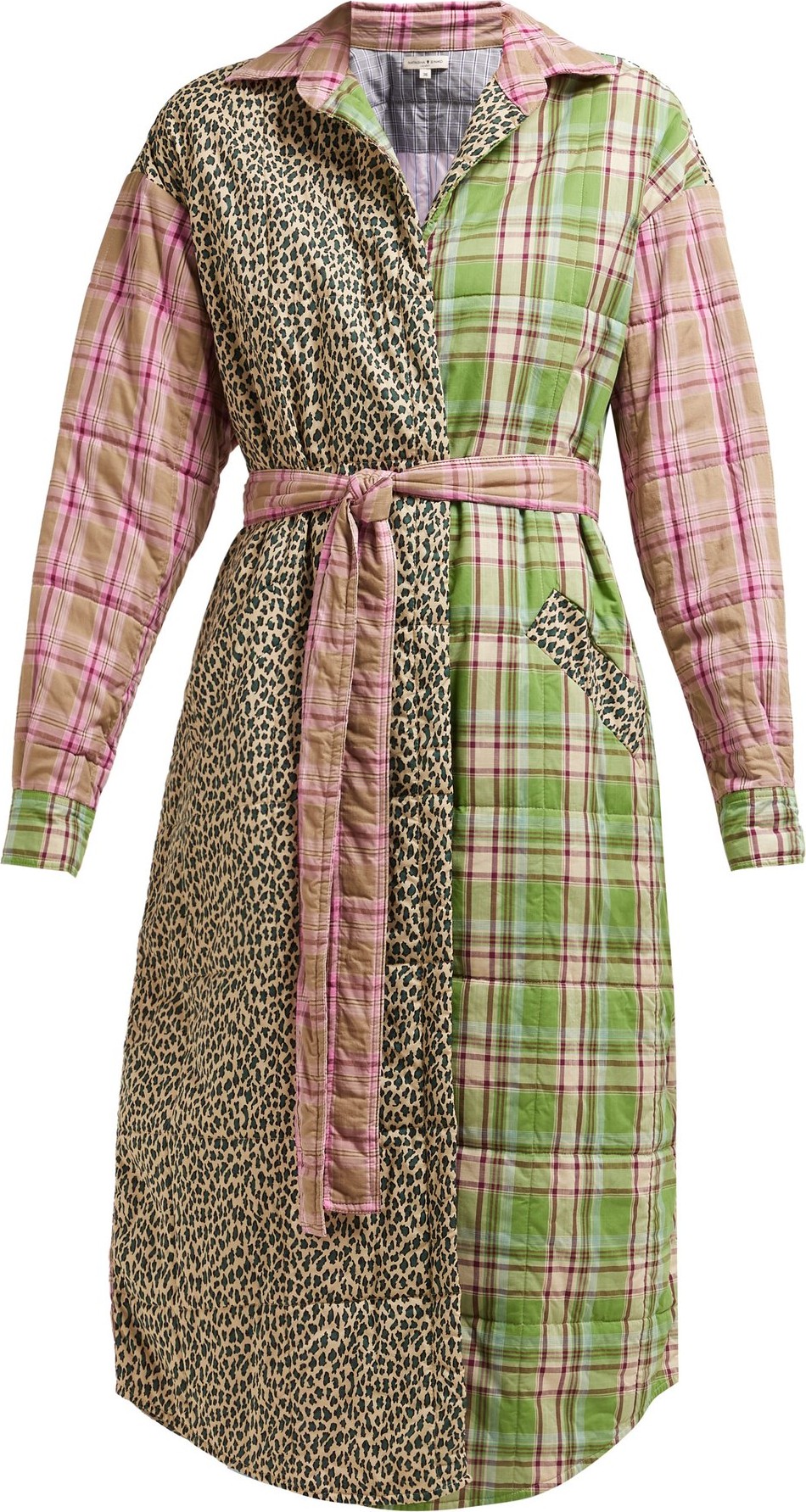 Natasha Zinko Padded-cotton patchwork coat