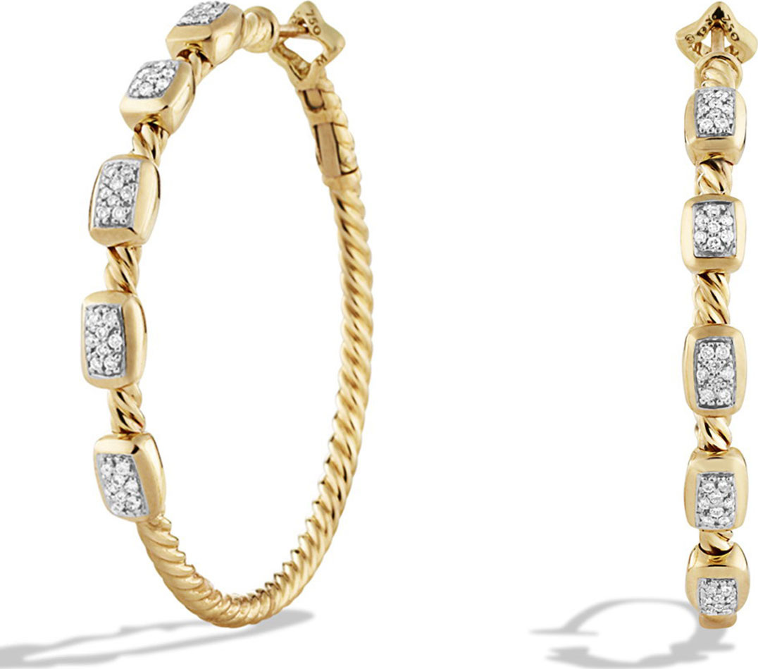 David Yurman Confetti Diamond Hoop Earrings