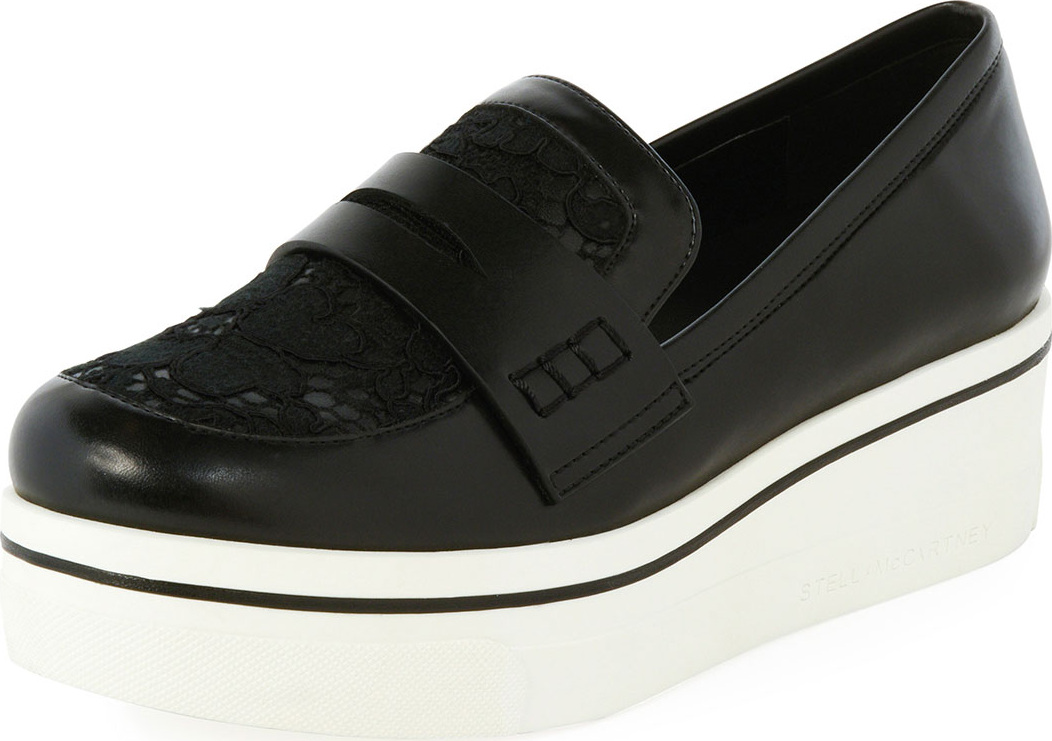 Stella McCartney Binx Lace Sneaker-Style Penny Loafer