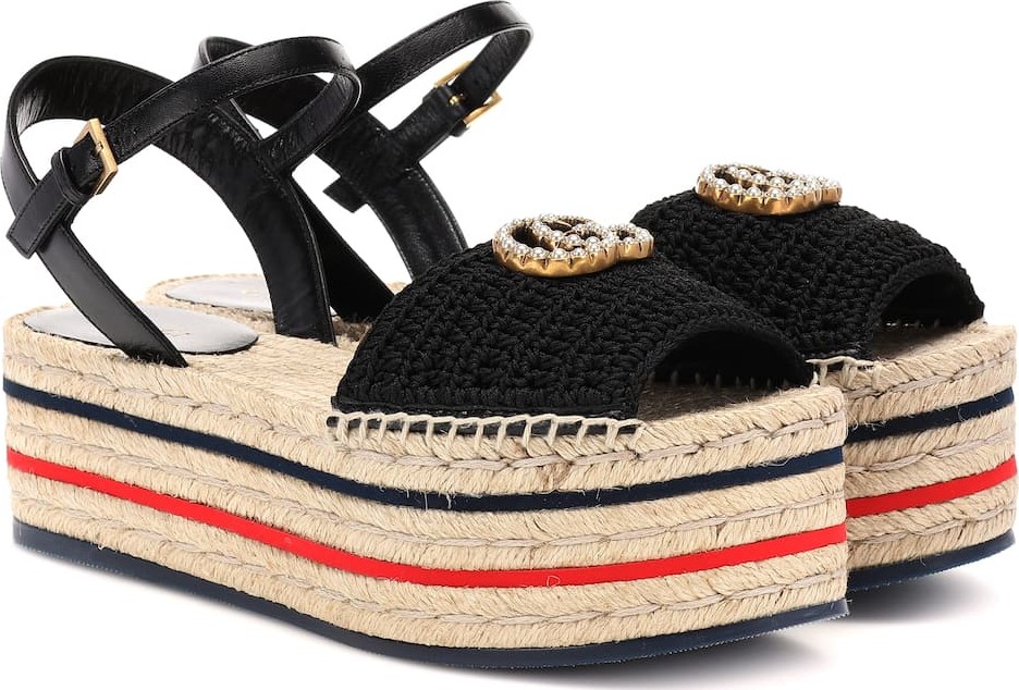 Gucci Platform espadrille sandals