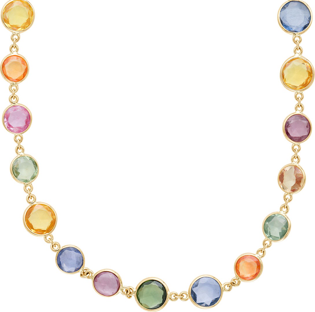 Jamie Wolf 18k Multicolor Sapphire Necklace
