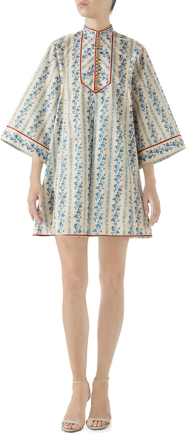 Gucci Gucci Buds Sequence Cotton Poplin Dress Gucci Gucci Buds Sequence Cotton Poplin Dress