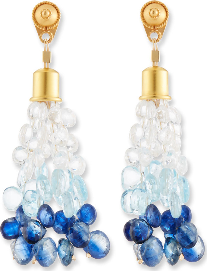 Dina Mackney Ombre Stone Briolette Dangle Earrings