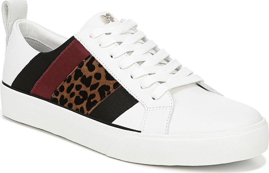 DIANE von FURSTENBERG Tess Leather Striped Sneakers