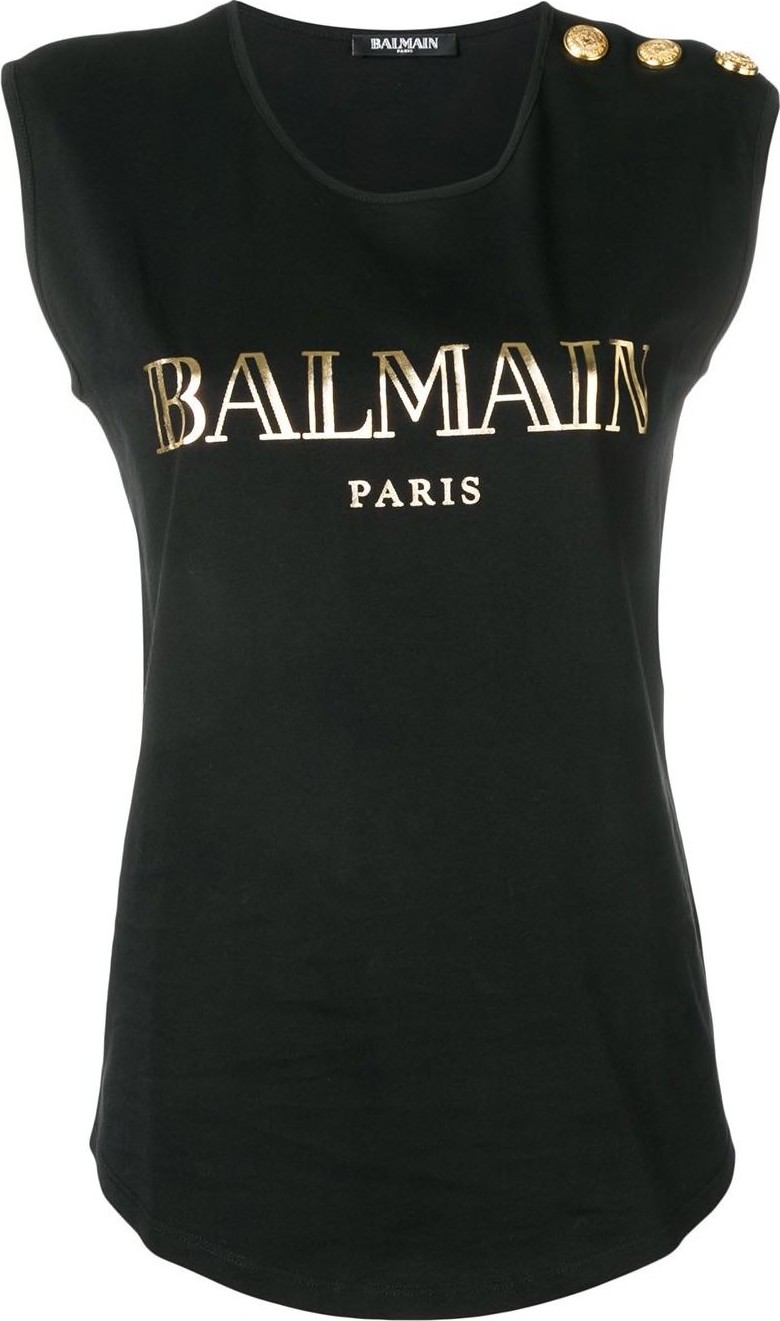 Balmain logo tank top