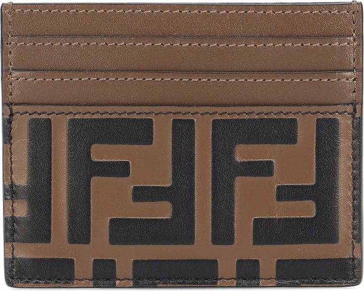 Fendi FF leather card holder