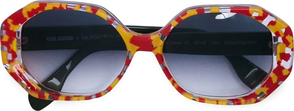 Rosie Assoulin wide round sunglasses