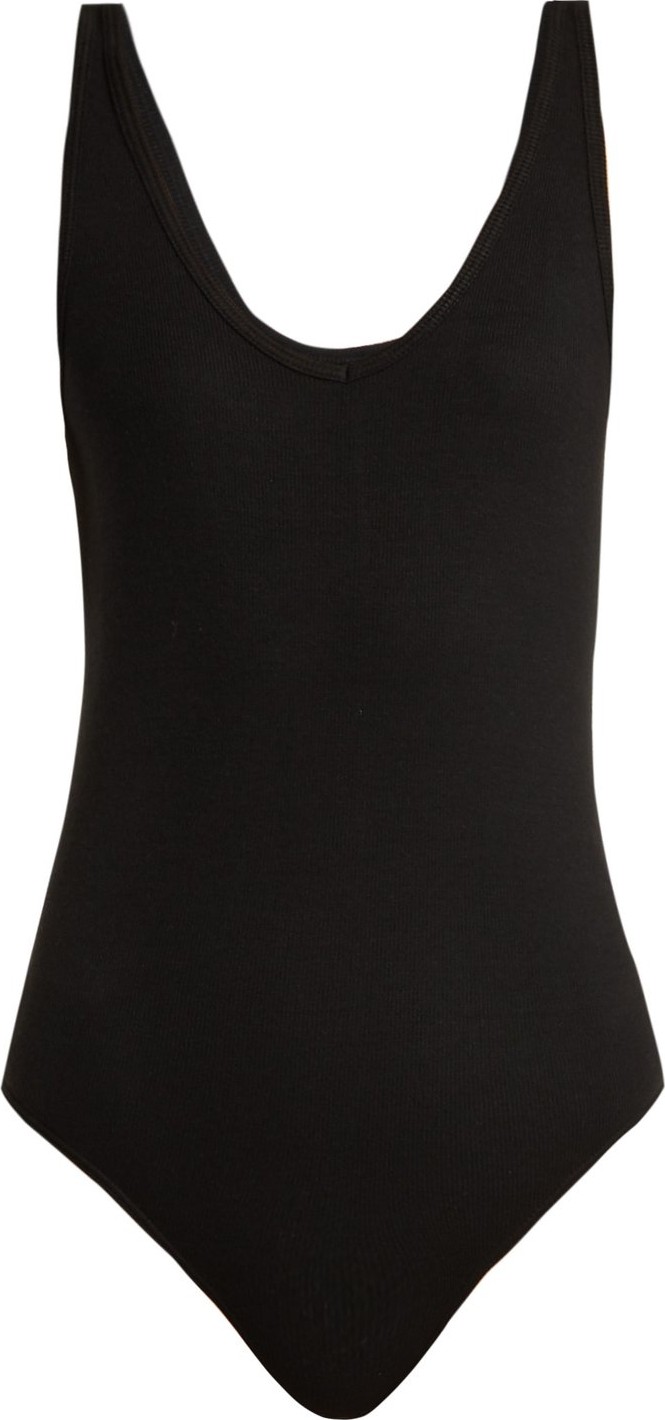 ATM Anthony Thomas Melillo Ribbed V-neck bodysuit