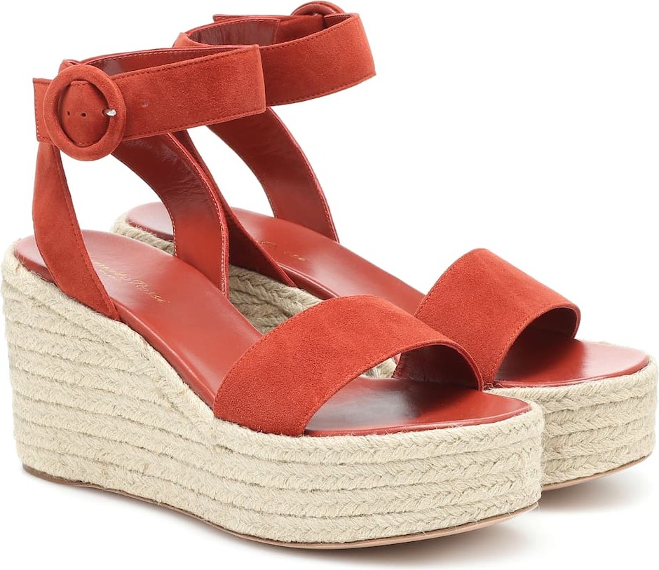 Gianvito Rossi Exclusive to Mytheresa – Suede espadrille wedge sandals
