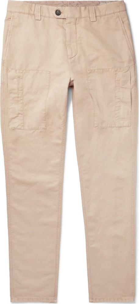 Brunello Cucinelli Linen and Cotton-Blend Trousers