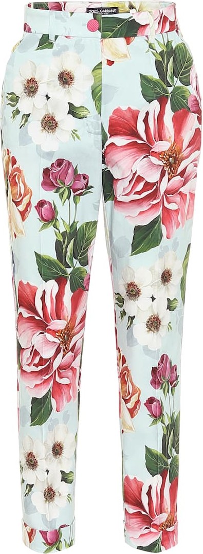 Dolce & Gabbana Floral high-rise straight pants
