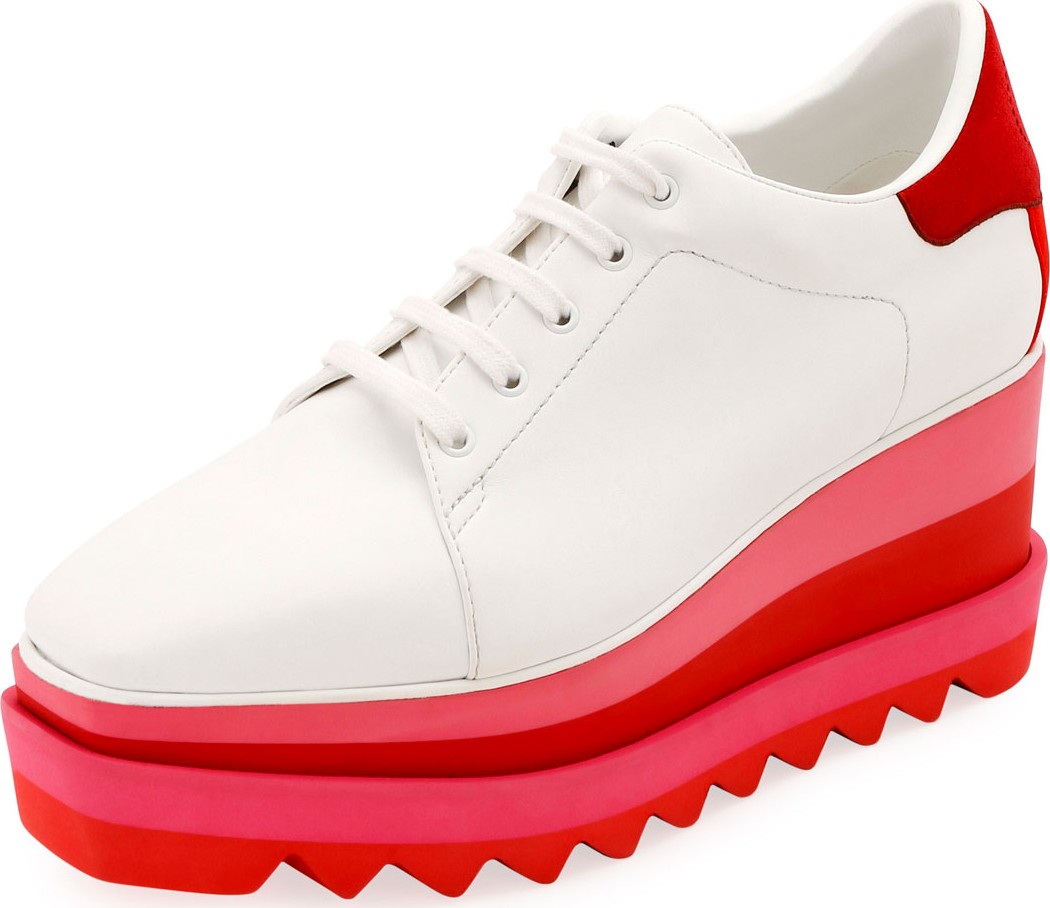 Stella McCartney Sneakelyse Lace-Up Bright Sneakers
