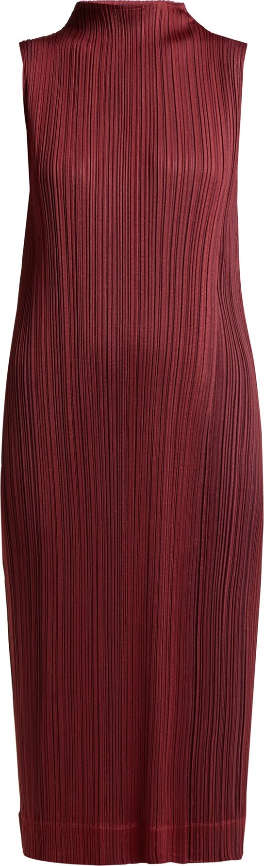 Pleats Please By Issey Miyake High-neck pleated midi dress