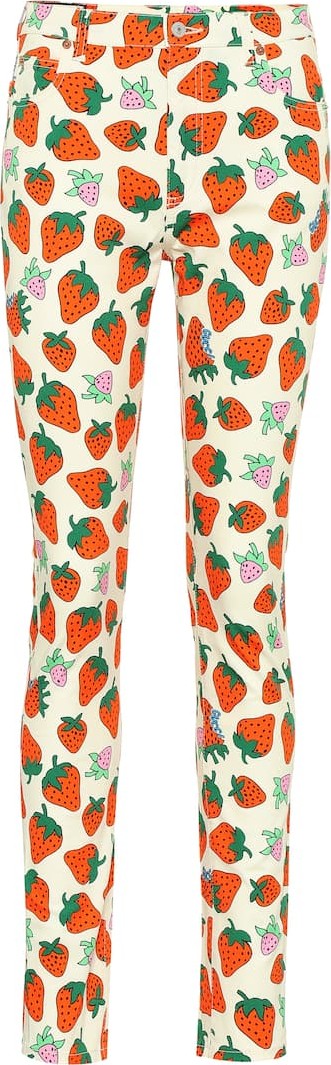Gucci Printed high-rise skinny jeans