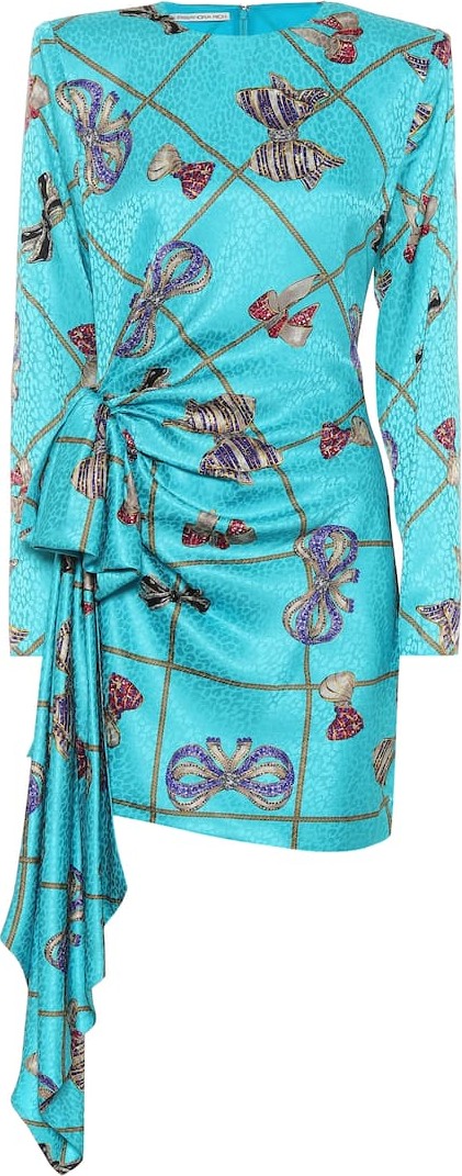 Alessandra Rich Printed silk minidress
