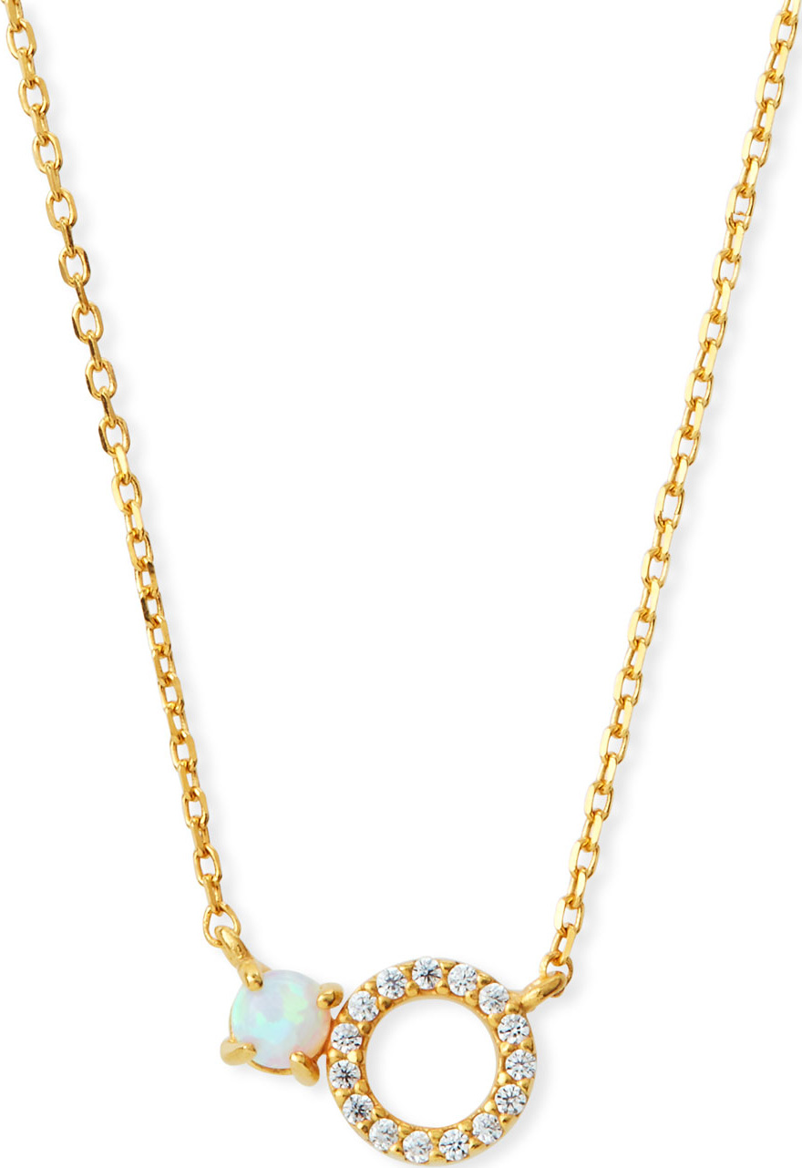 Tai Mini Opal Circle Pendant Necklace