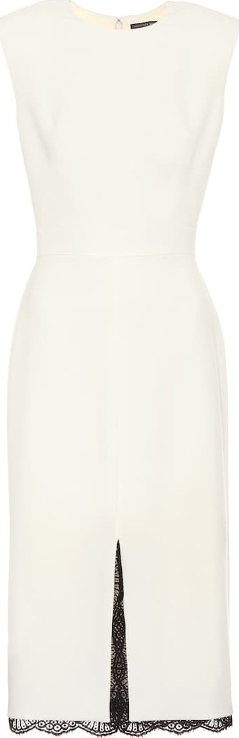 Alexander McQueen Wool and silk-blend pencil dress