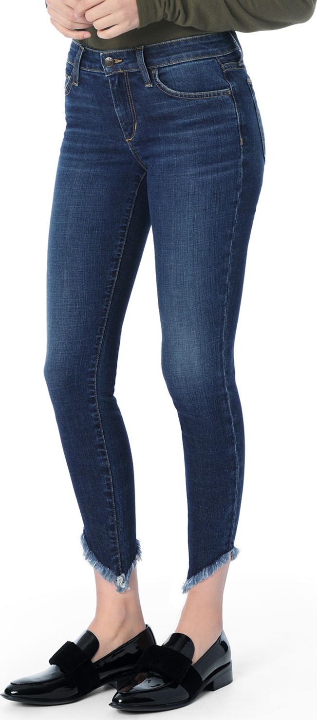 Joe's Jeans The Icon Ankle Skinny Jeans with Diagonal Fray Hem