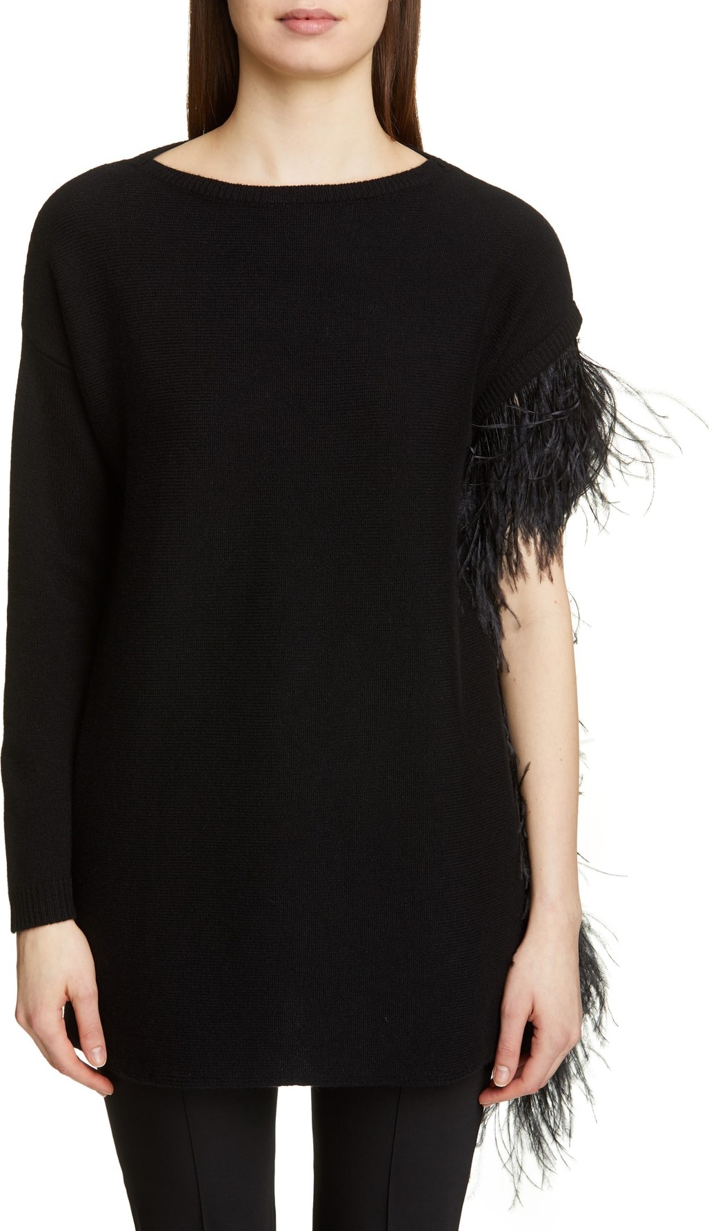 Valentino Feather Detail Cashmere Sweater