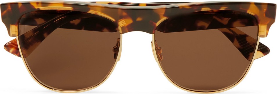 Bottega Veneta D-Frame Tortoiseshell Acetate Sunglasses